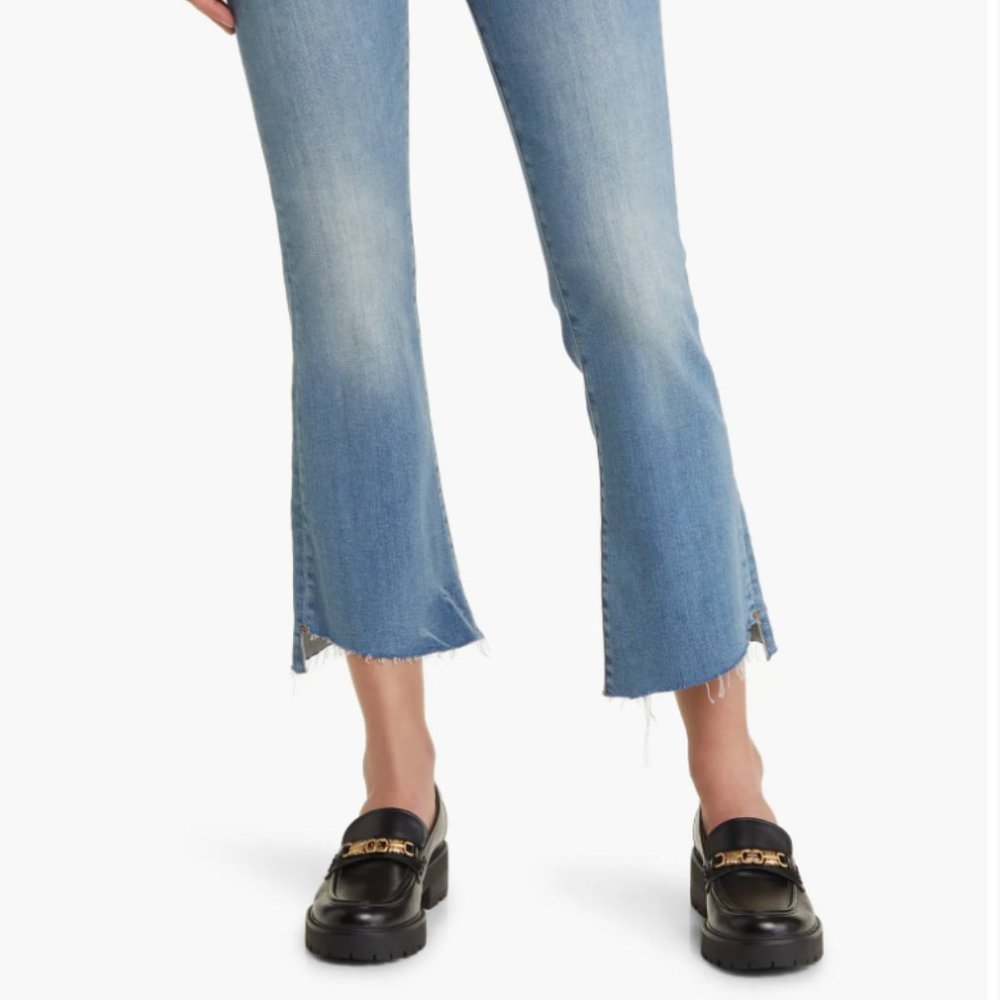 FRAME: Le Crop Mini Boot Raw Step Hem Jeans, Wash: Wavey